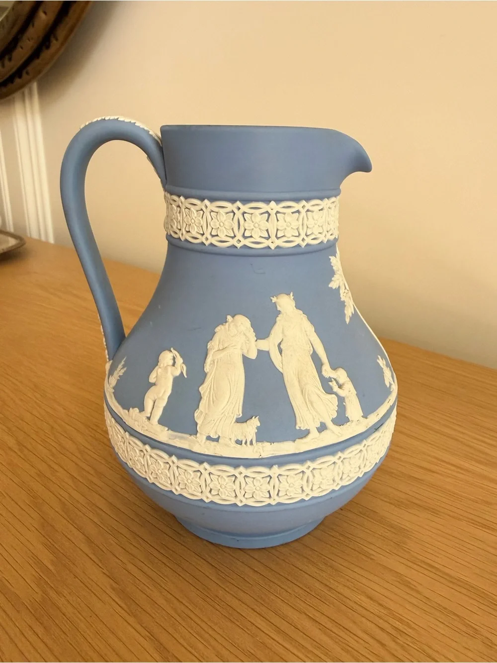 Wedgwood Blue Jasperware Pitcher